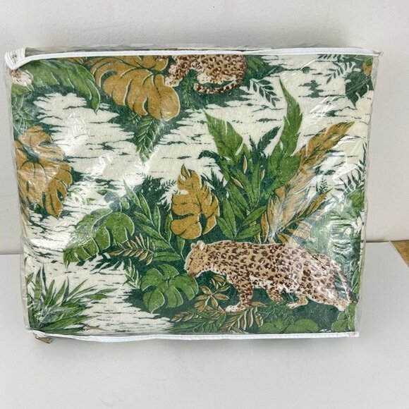 Vtg Lady Pepperell Blanket Leopard Print Twin/Full NOS Nap Guard - Picture 3 of 5